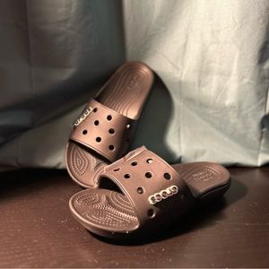 Black Crocs Slides